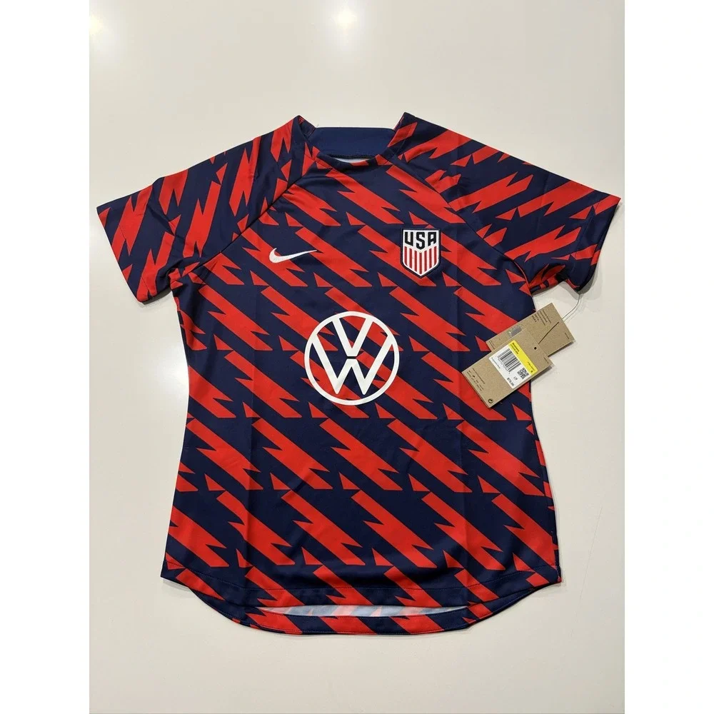 Nike USA Soccer Jersey Womens S Navy Blue Red Dri-FIT DR5046-688
